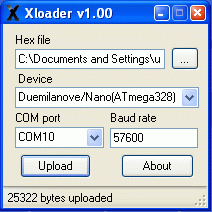 XLoader wgranie programu