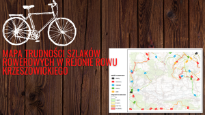 Mapa trudności szlaków rowerowych w rejonie Rowu Krzeszowickiego