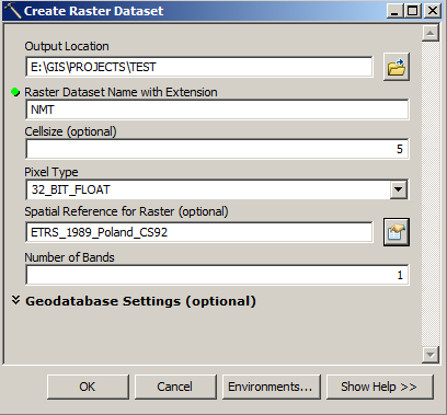 Create Raster Datasets