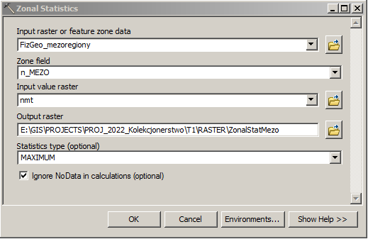Zonal Statistics