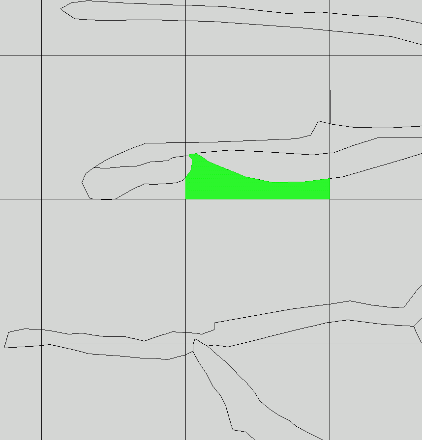 Fig. 7b. Dwa osobne poligony utworzone z rozłączenia płatów poligonu pierwotnego (2)