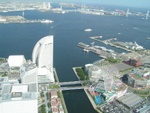 Widok z Landmark Tower Yokohama na zatoke Tokijska i Ocean Spokojny