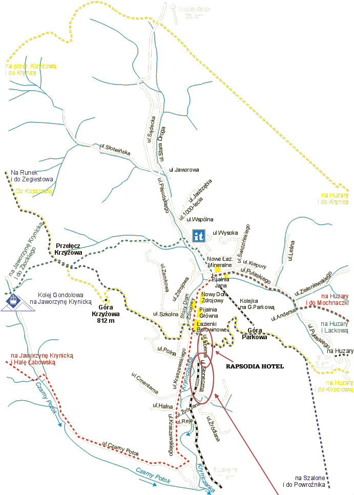 City plan of Krynica